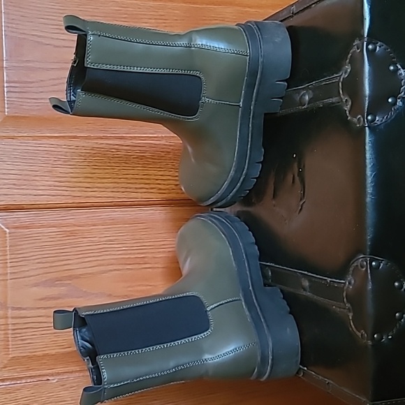 TOP MODA Women Combat boots, size 8.5, Olive Green - Picture 6 of 8